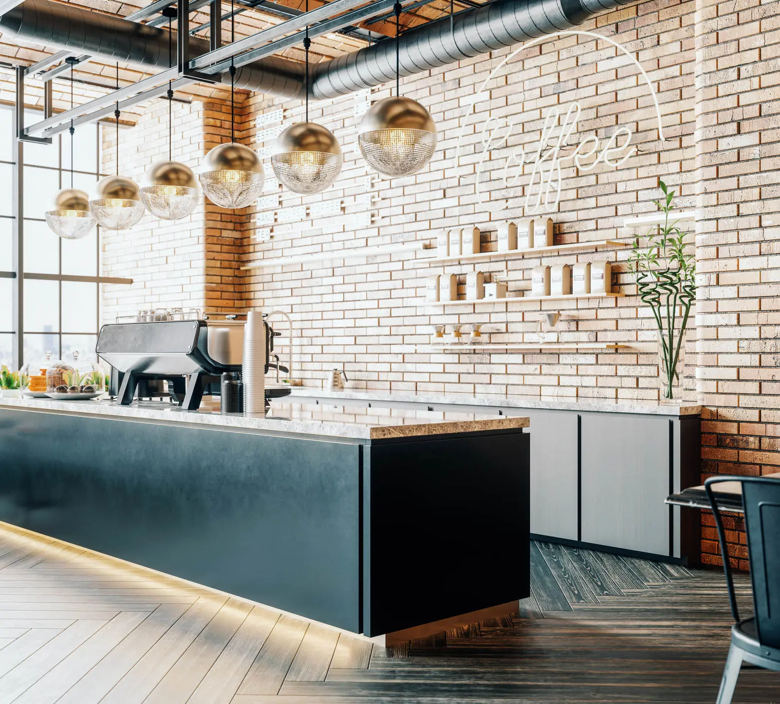 Upscale coffee shop in Alma, Michigan